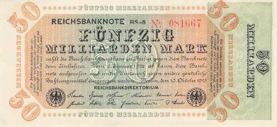 50 Milliarden Mark ro.117b RS